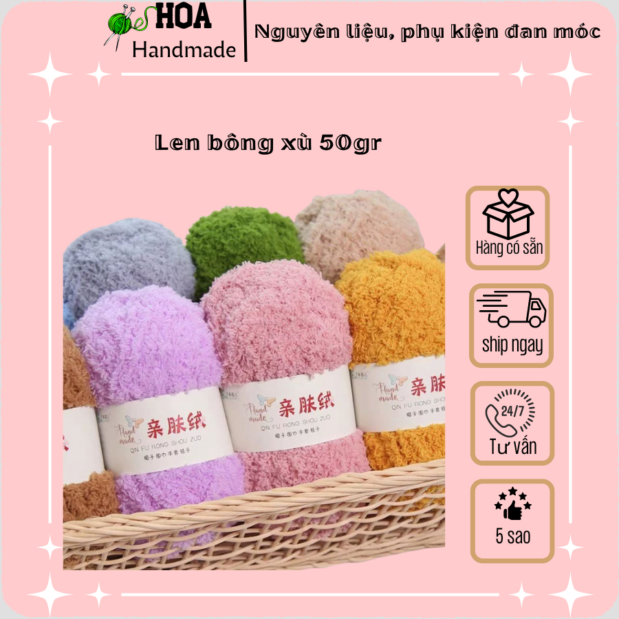 len bông xù mềm nhẹ