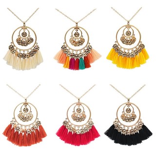 Dây đeo cổ tua rua du mục vòng đeo cổ boho - Mã TR001