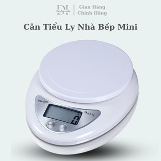 Cân Tiểu Ly Điện Tử Nhà Bếp Mini Định Lượng 1g - 5Kg Cân Bột Làm Bánh Độ Chính Xác Cao Tặng Kèm 2 Pin AAA - Didooglt
