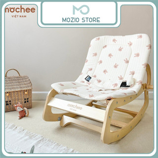 Ghế bập bênh MOCHEE đa năng chất liệu cao cấp kiêm ghế rung tặng kèm đệm cho bé nằm ngủ thư giãn