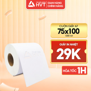 Giấy in nhiệt decal tự dính chống nước NHỰA HVT kích thước 100x150mm 75x100mm khổ A6 A7 in đơn thương mại điện tử
