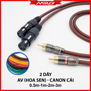 Cặp Dây Canon Cái Ra AV Hoa Sen, dài 0.5m-1m-2m-3m, giá bán 1 cặp (2 dây).