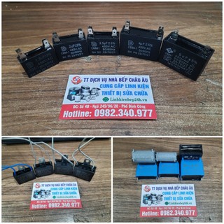 Tụ quạt các loại 1.5mf - 2mf - 3mf- 4mf-5mf-6mf dây