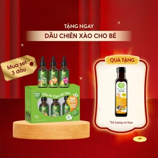 [tặng 1 dầu chiên xào] set 3 dầu 30ml mămmy ( dầu cá hồi, dầu hạt lanh, dầu olive)