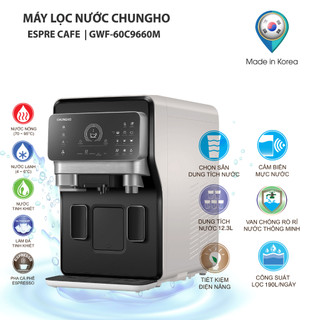 Máy lọc nước chungho espre cafe gwf-60c9660m, máy lọc nước làm đá, pha cà phê, nhập khẩu hàn quốc