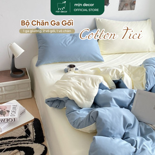 Set Chăn Ga Gối Tici No Tag Mịn Decor Phối Màu Pastel Basic Phong Cách Hàn Quốc, Hiện Đại