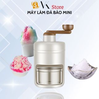 Máy làm đá bào mini, máy bào đá bằng cầm tay tuyết Đa năng mini gia đình xay đá quay tay