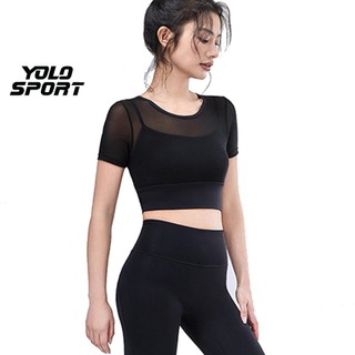 Set Thể Thao Nữ Tập Gym Yoga Pilates Lulu Quần Dài Áo Crop Top Lưới Mút Đúc Cao Cấp Phối Thun Lạnh Co Giãn Thoải Mái Mịn
