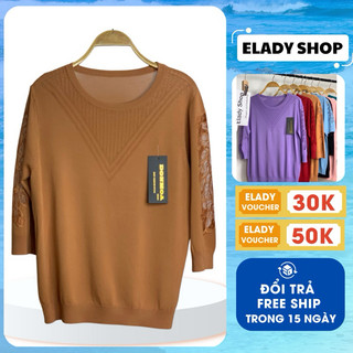 Áo trung niên nữ đẹp M3183, Áo trung niên cho mẹ tay lỡ, chất vải mongtoghi mỏng nhẹ, thoáng mát mềm mịn - Elady Shop