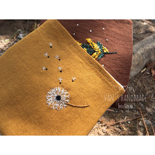 Khăn tay Linen thêu tay, quà tặng handmade