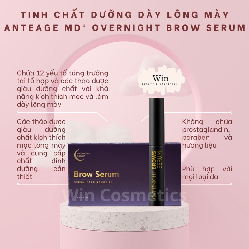 [Hàng Cty - Date 08/26] Serum AnteAge MD OVERNIGHT BROW tinh chất dưỡng lông mày - Wincosmetic