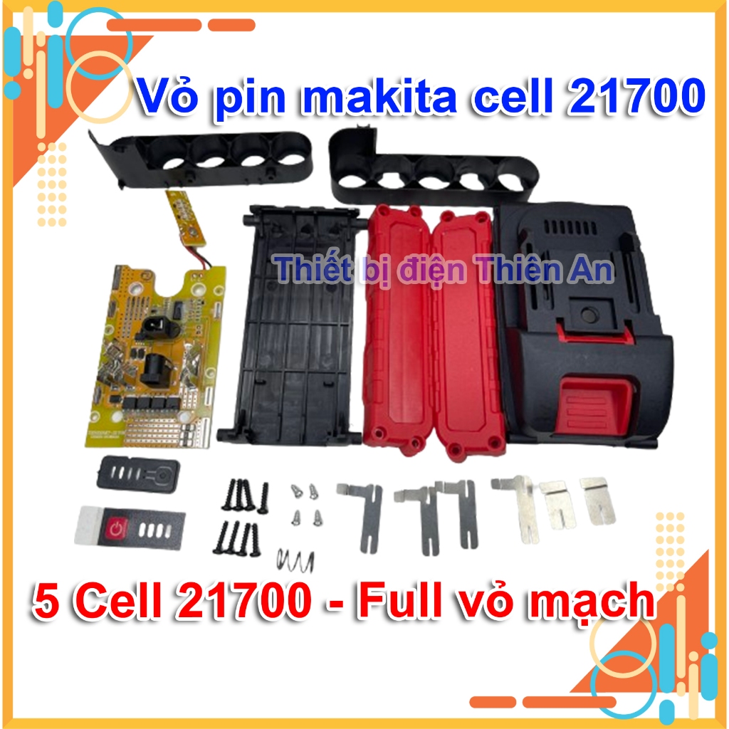 Vỏ Mạch Pin 21700 Chân Makita Phổ Thông Chịu Dòng Xả Cao 5 Cell 21700 5S1P