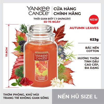 Nến hũ Yankee Candle size L - Autumn Leaves (623g)