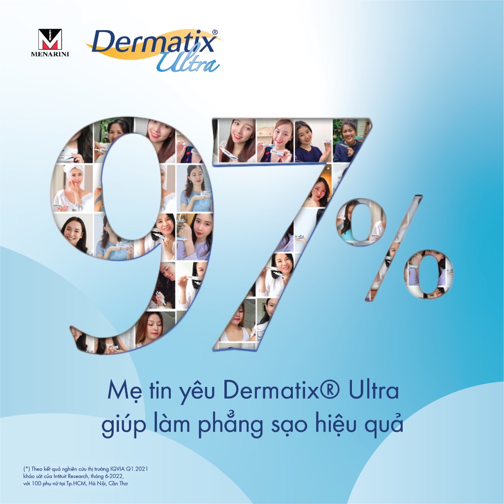 Gel làm mờ sẹo và làm phẳng sẹo lồi, sẹo thâm Dermatix Ultra 15g