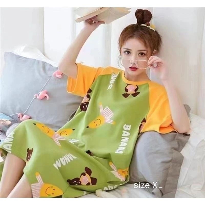VT Váy ngủ cộc tay nữ