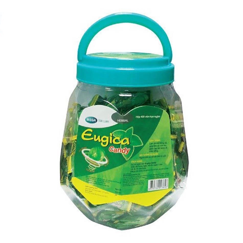 Kẹo ngậm Eugica Candy MEGA We care hỗ trợ làm ấm, thông cổ (400 viên)