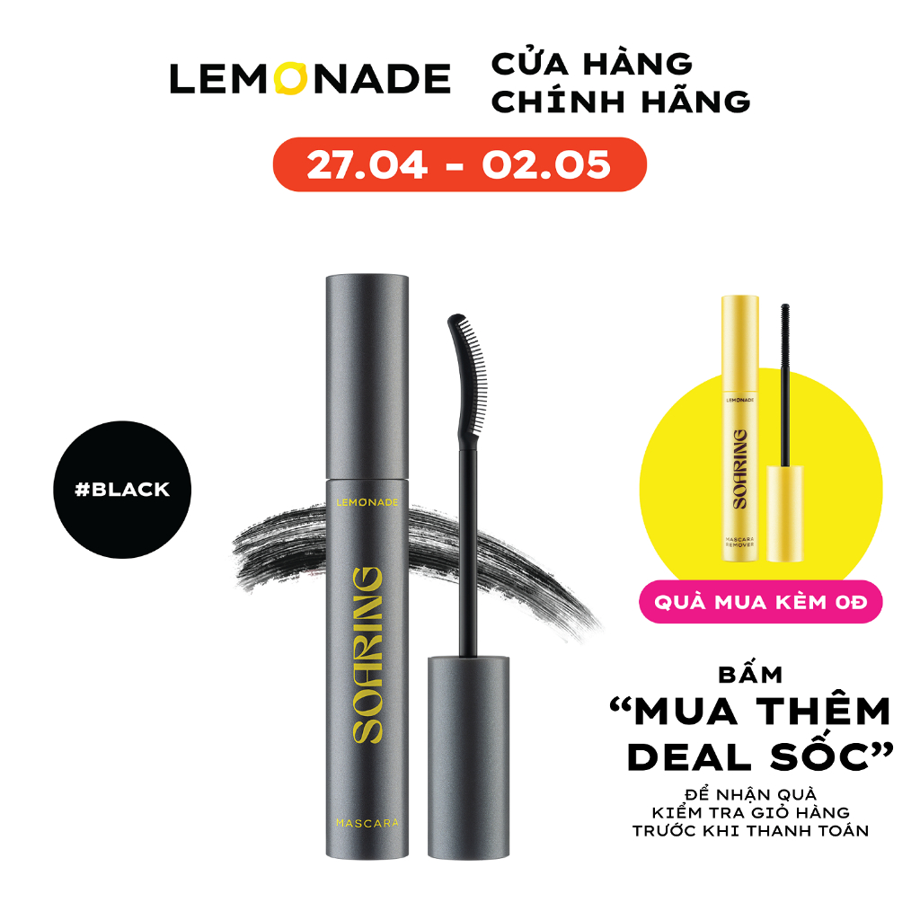 [Nhập LEMON30K giảm 30k đơn từ 150k]Chuốt mi tơi dài lâu trôi Lemonade Soaring Mascara 6ml