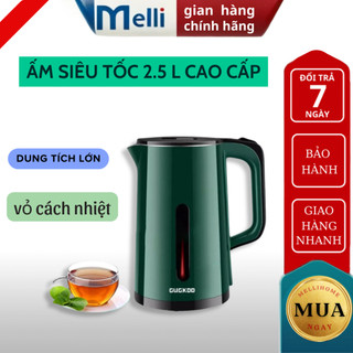Ấm siêu tốc đun nước MELLI 1500W - tự ngắt khi sôi, cách nhiệt 2 lớp, dung tích 2.5L