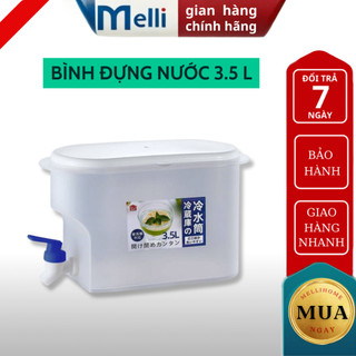 Bình Đựng Nước Có Vòi 3.5L MELLI Để Tủ Lạnh Cao Cấp , Bình Đựng Trà, Nước Trái Cây Có Vòi