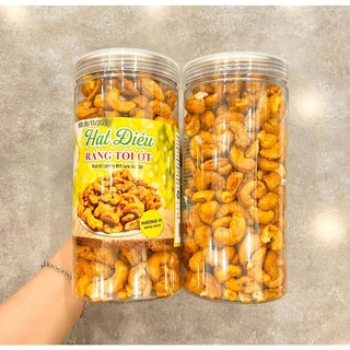 Đậu phộng tỏi ớt, đậu phộng da cá, mè nước cốt dừa, hạt điều rang tỏi ớt hũ 250g, 450g, 500g