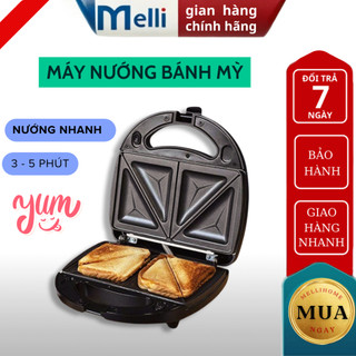 Máy nướng bánh mì Sandwich MELLI nướng nhanh, chống dính hiệu quả nhiệt tỏa đều chất lượng cao