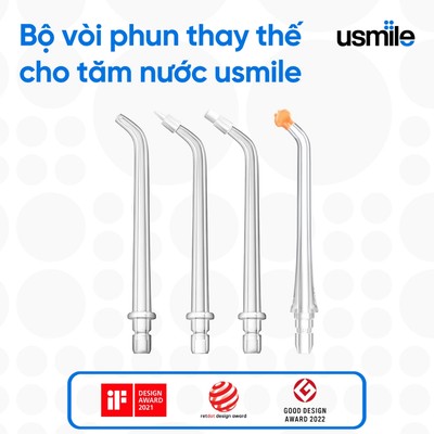 Bộ 2 vòi xịt thay thế của máy tăm nước usmile - Phụ kiện chính hãng