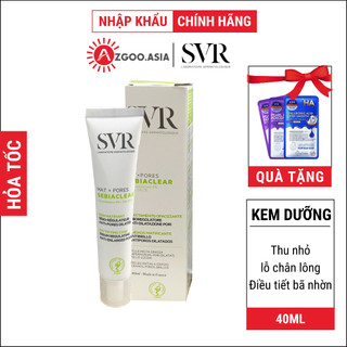 Kem Dưỡng Da Giảm Mụn SVR SEBIACLEAR Mat + Pores Kem Dưỡng Ẩm Thu Nhỏ Lỗ Chân Lông, Điều Tiết Bã Nhờn 40ML