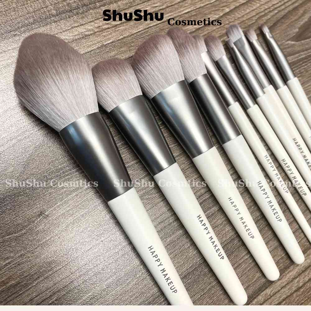 Bộ Cọ Trang Điểm 10 Cây Happy Makeup Chuyên Makeup Cá Nhân Lông Siêu Mềm SHUSHU COSMETICS