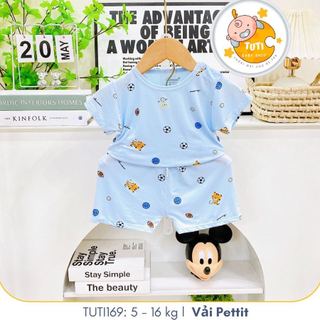 Đồ bộ cộc tay in họa tiết đáng yêu cho bé, TUTI169