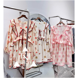 Đầm babydoll bigsize họa tiết hoạt hình