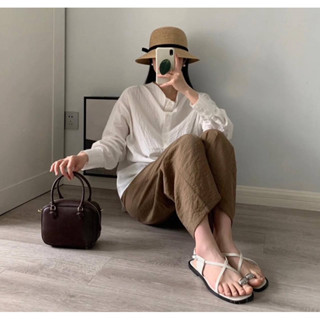  sandal bệt dây chéo xỏ ngón gắn khoá có bigsize 35-45 