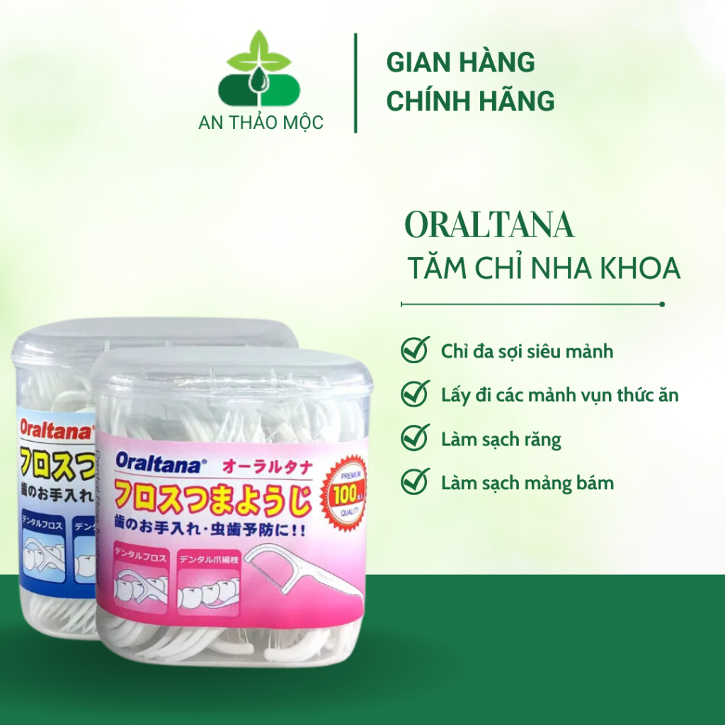 Tăm chỉ nha khoa XK Nhật Tanaphar Oraltana xỉa răng chăm sóc làm sạch