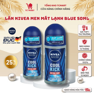 Lăn ngăn mùi nivea men cool kick mát lạnh blue - hương thơm sảng khoái - lăn ngăn mùi nivea men mát lạnh