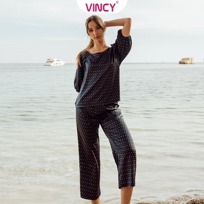 Bộ Đồ Satin Lửng Nữ Vincy BLS020S41