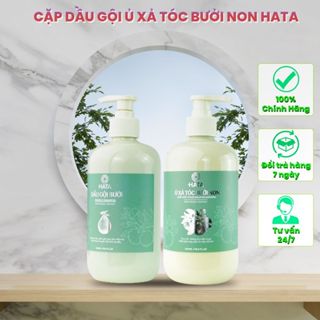  Combo dầu gội ủ xả tóc bưởi non HATA 500ml dầu gội dầu xả giúp tóc giảm gãy rụng giảm ngứa giúp tóc mềm mại 