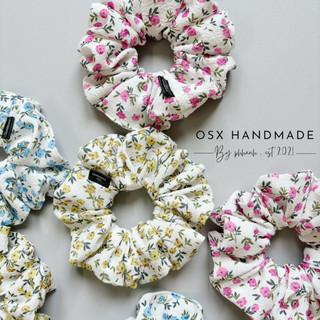 Buộc tóc Scrunchie vải xốp mềm handmade - by OSX Handmade