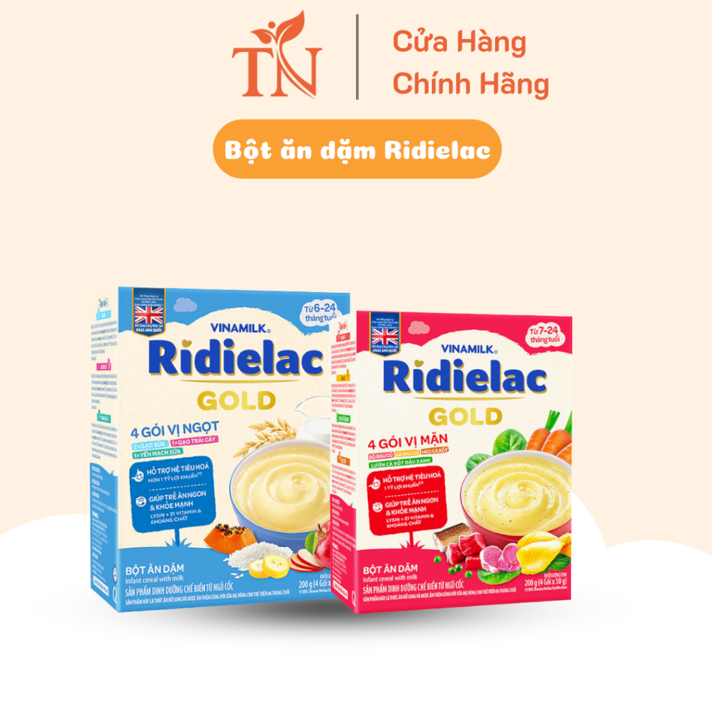 Bột ăn dặm Ridielac Vinamilk cho bé từ 6 tháng