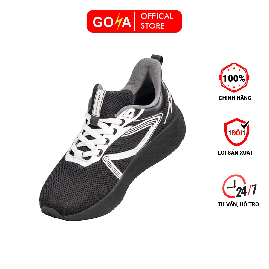 Giày thể thao chạy bộ nam nữ Goya Strides 2 năm 2024 màu full đen