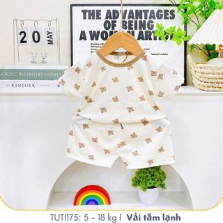 Đồ bộ cộc tay cho bé với nhiều họa tiết đáng yêu cho bé mặc ngày hè thoáng mát, TUTI175