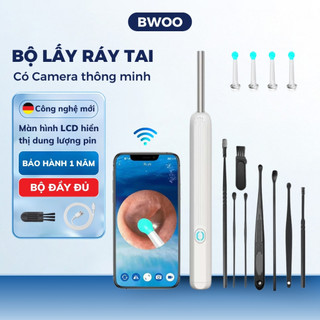 Dụng cụ lấy ráy tai có gắn camera nội soi BWOO hình ảnh sắc nét kèm đèn kết nối điện thoại thông minh