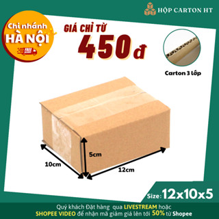 12x10x5 Combo 100 Hộp Giấy Carton Gói Hàng Thùng Carton Đóng Hàng Giá Rẻ Lớp Dày - Hộp Carton HT