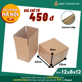 12x8x12 COMBO 20 Thùng hộp carton, thùng giấy cod đóng gói hàng giá rẻ tiện lợi - hộp carton HT