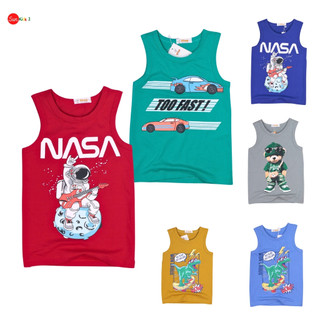 Áo thun ba lỗ bé trai size 6-14 tuổi, áo ba lỗ bé trai chất cotton mềm mát,thấm hút mồ hôi - SUNKIDS1