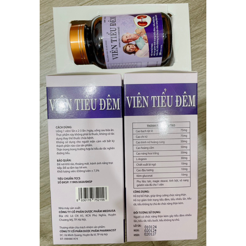 Viên Tiểu Đêm hỗ trợ tiểu đêm, tiểu rát, tiểu không tự chủ giúp bổ thận, tăng cường chức năng bàng quang