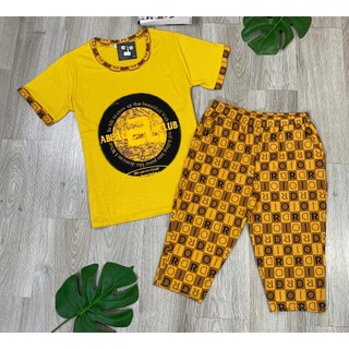 Đồ bộ lửng nữ, mặc nhà big size 45-75kg vải thun gân