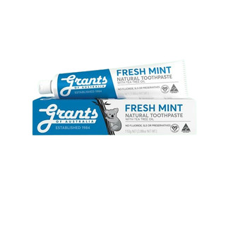 Kem đánh răng thảo dược hữu cơ hơi thở thơm mát, giảm ê buốt Tràm Trà Grants 110g
