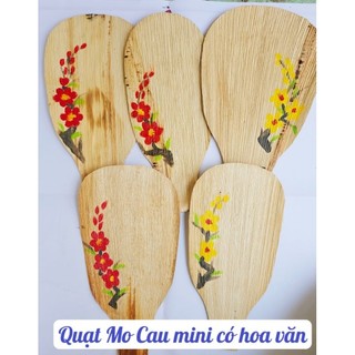 Quạt mo cau hoa văn loại nhỏ/ quạt decor trang trí/Quạt của Thằng Bờm/Quạt ông địa