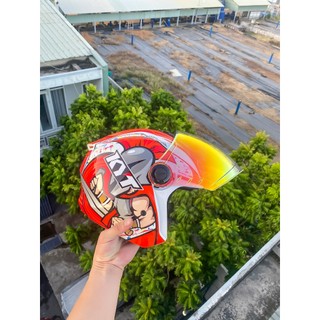 MŨ BẢO HIỂM 3/4 1 KÍNH ROYAL XH01 TEM CORSI HYPER tặng kèm tem KYT và túi đựng nón, bảo hành 12 tháng