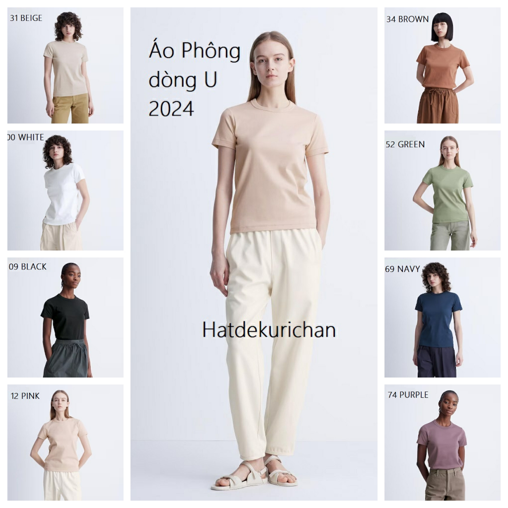 Áo phông nữ cổ tròn ngắn tay dòng U - UNI Crew neck T Shirt (short sleeves)