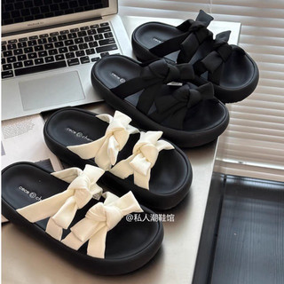 Dép Nữ BR HAINO Đế Bằng Cao 3p Kiểu Sandal Quai chéo NƠ đi chơi đẹp xinh thời trang trend mới đi biển